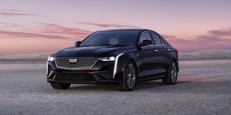 A black 2024 Cadillac CT4.