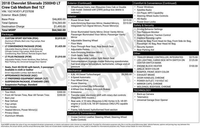 2018 Chevrolet Silverado 2500HD LT