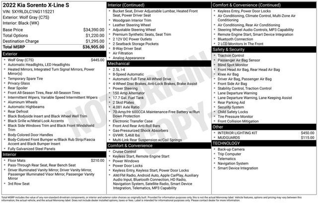 2022 Kia Sorento X-Line S