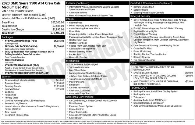 2023 GMC Sierra 1500 AT4
