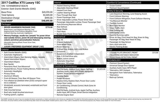 2017 Cadillac XT5 Luxury