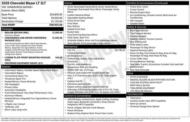 2020 Chevrolet Blazer LT