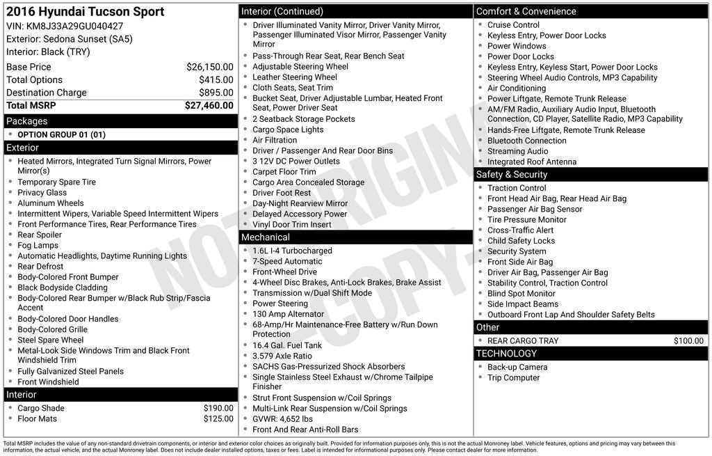 2016 Hyundai Tucson Sport