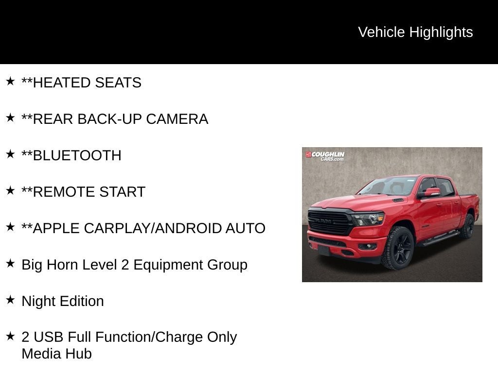 2020 RAM 1500 Big Horn/Lone Star Night Edition