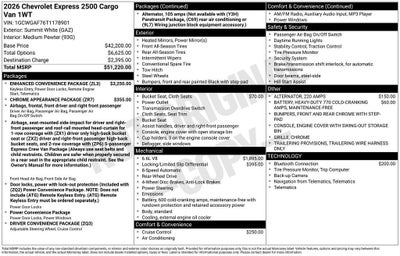 2026 Chevrolet Express Cargo WT