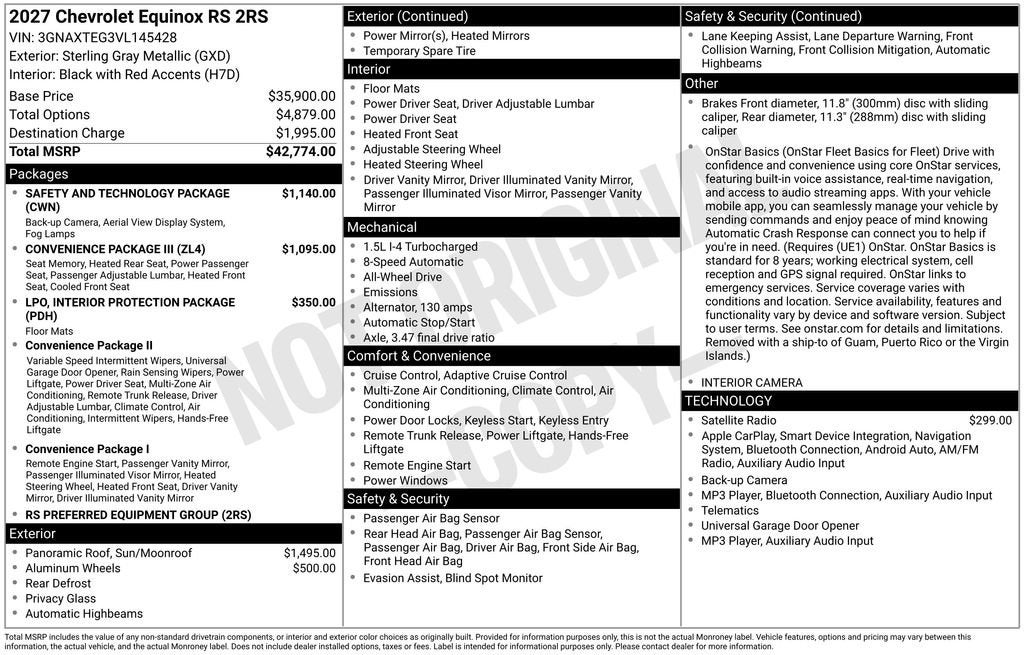 2027 Chevrolet Equinox RS
