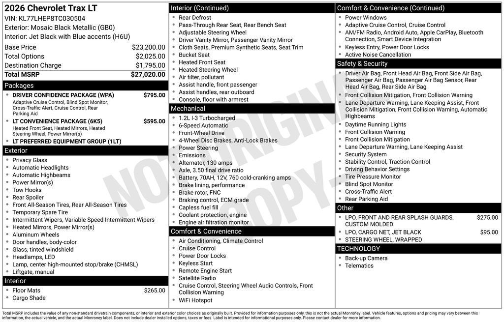 2026 Chevrolet Trax LT