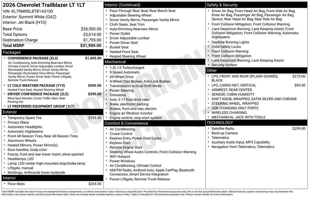 2026 Chevrolet Trailblazer LT