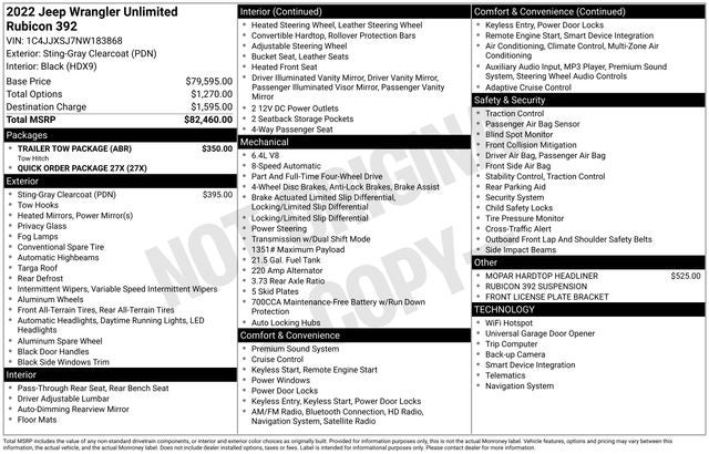 2022 Jeep Wrangler Unlimited Rubicon 392