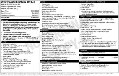 2025 Chevrolet BrightDrop 600 EJZ