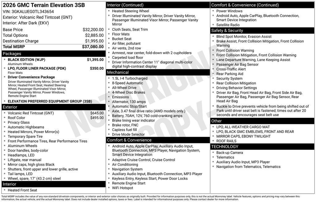 2026 GMC Terrain Elevation