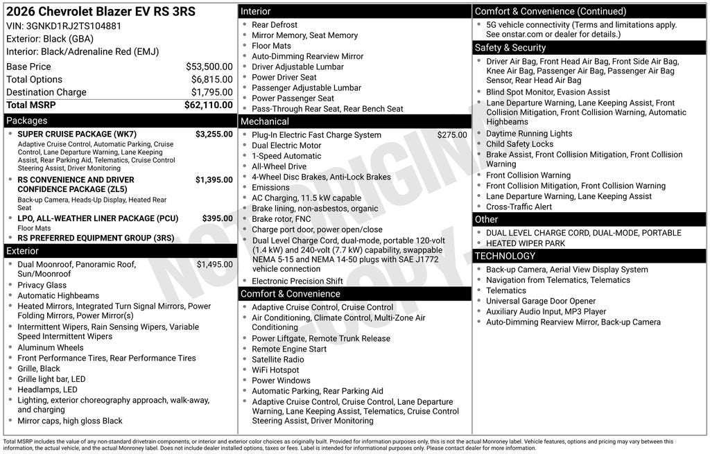 2026 Chevrolet Blazer EV RS