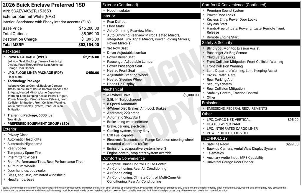 2026 Buick Enclave Preferred