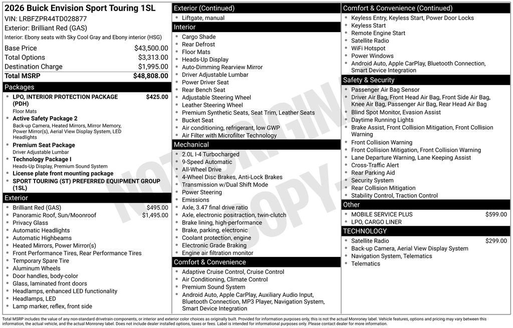 2026 Buick Envision Sport Touring