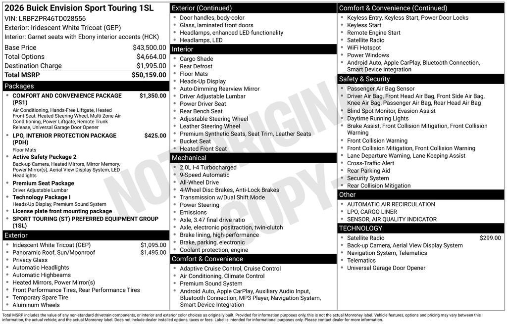 2026 Buick Envision Sport Touring