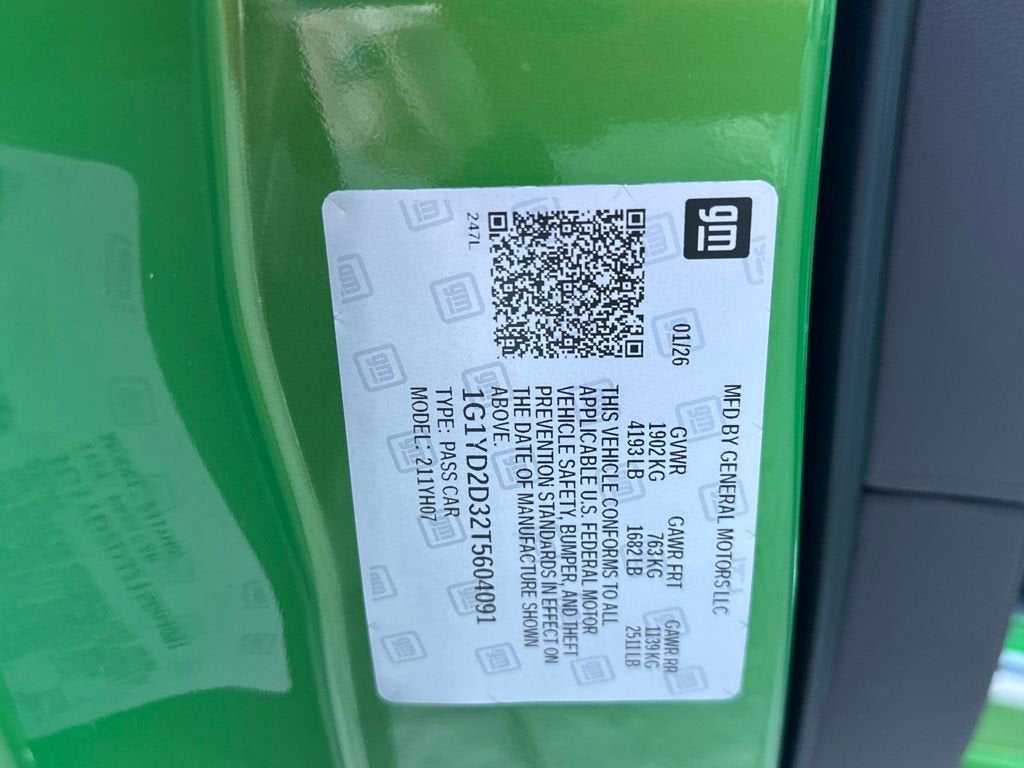 2026 Chevrolet Corvette Z06 1LZ