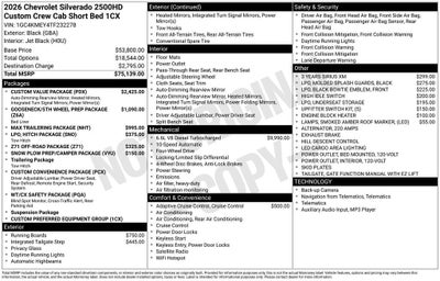 2026 Chevrolet Silverado 2500 HD Custom