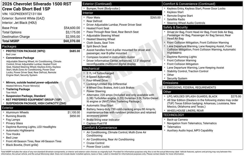 2026 Chevrolet Silverado 1500 RST