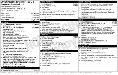 2026 Chevrolet Silverado 1500 LTZ