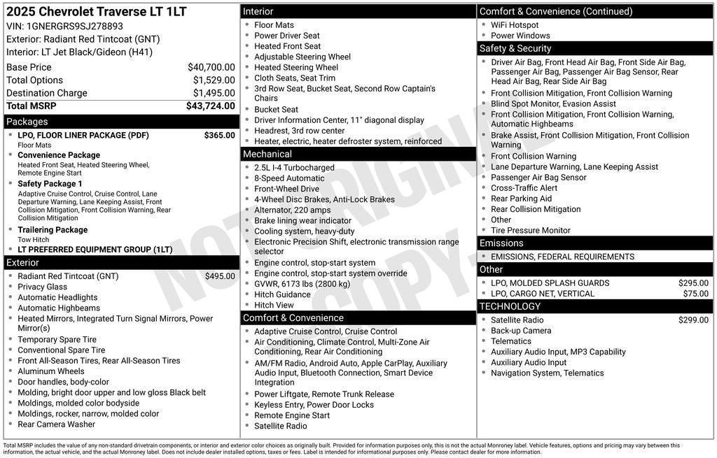 2025 Chevrolet Traverse LT