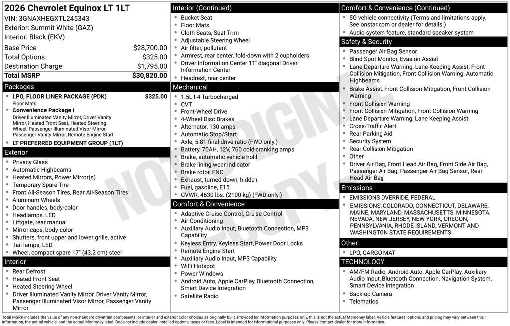 2026 Chevrolet Equinox LT