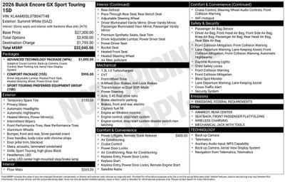 2026 Buick Encore GX Sport Touring