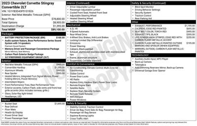 2023 Chevrolet Corvette Stingray 2LT