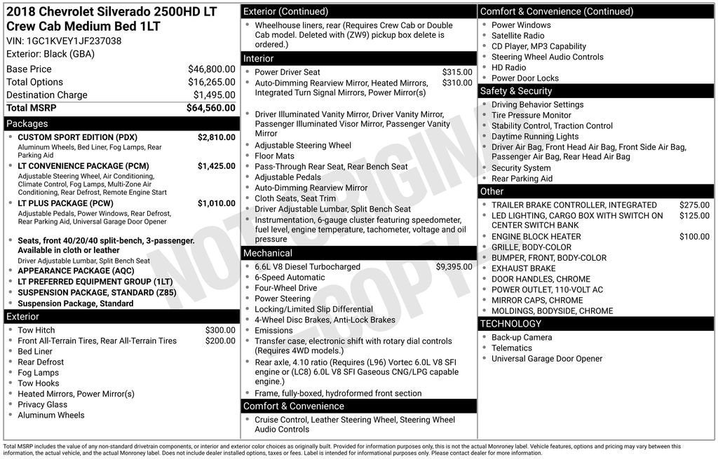 2018 Chevrolet Silverado 2500 HD LT