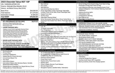2023 Chevrolet Tahoe RST