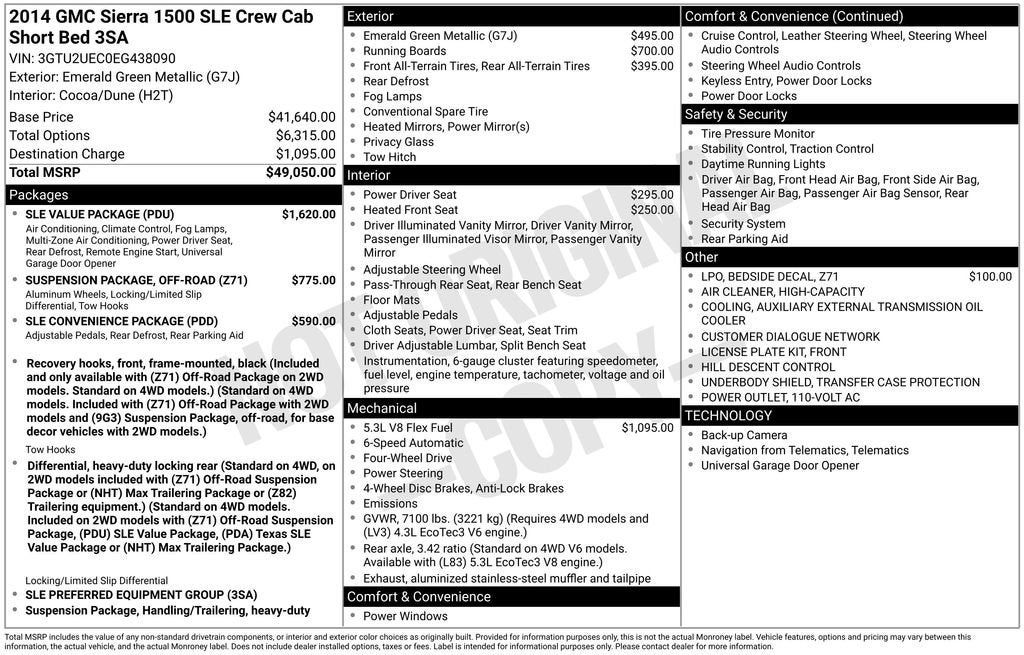 2014 GMC Sierra 1500 SLE