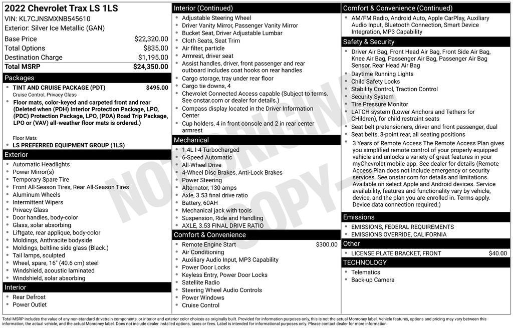 2022 Chevrolet Trax LS