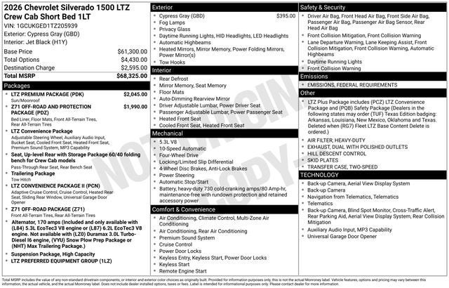 2026 Chevrolet Silverado 1500 LTZ