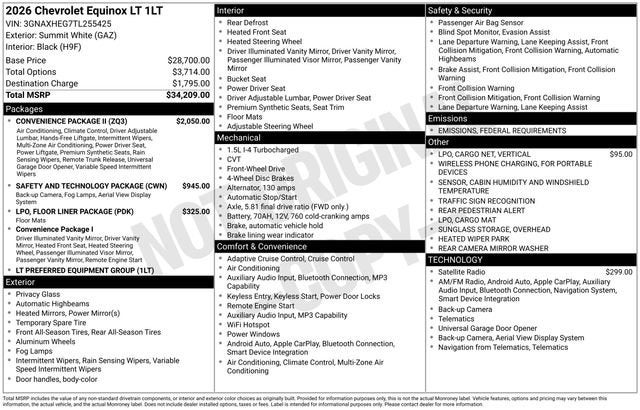 2026 Chevrolet Equinox LT