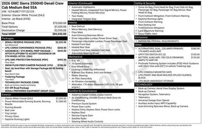 2026 GMC Sierra 2500 HD Denali