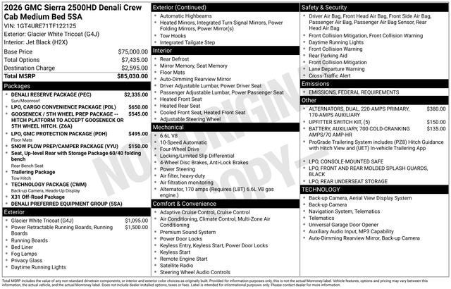 2026 GMC Sierra 2500 HD Denali