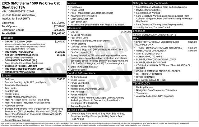 2026 GMC Sierra 1500 Pro