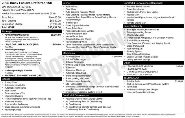 2026 Buick Enclave Preferred